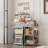 6-Tier Mini Fridge Stand With Storage,Mini Fridge Shelf,Mini Coffee Bar With Mini Fridge Space,Baker Racks,Microwave Stand,Mini Fridge Cabinet With Storage