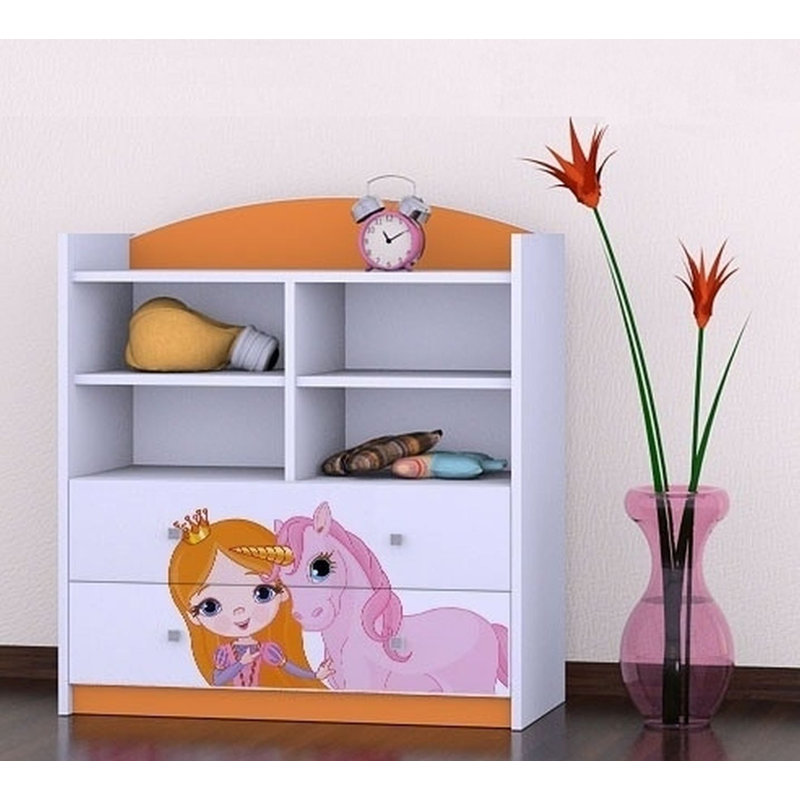 Mariah 96cm H X 86cm W Kids Cube, Orange