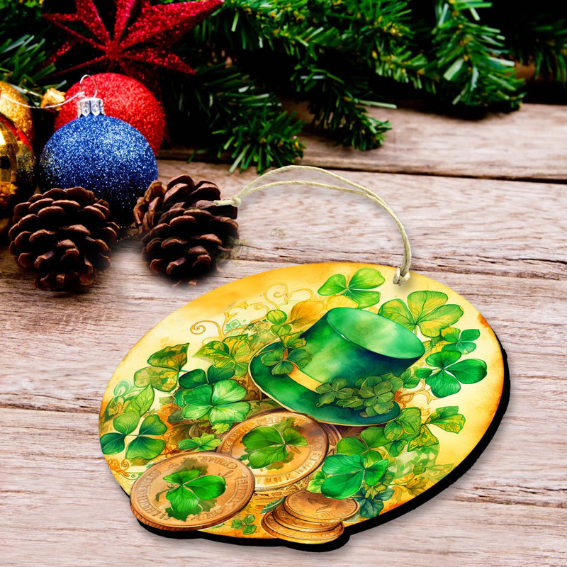 Ornements en bois de la Saint-Patrick par Debrekht
