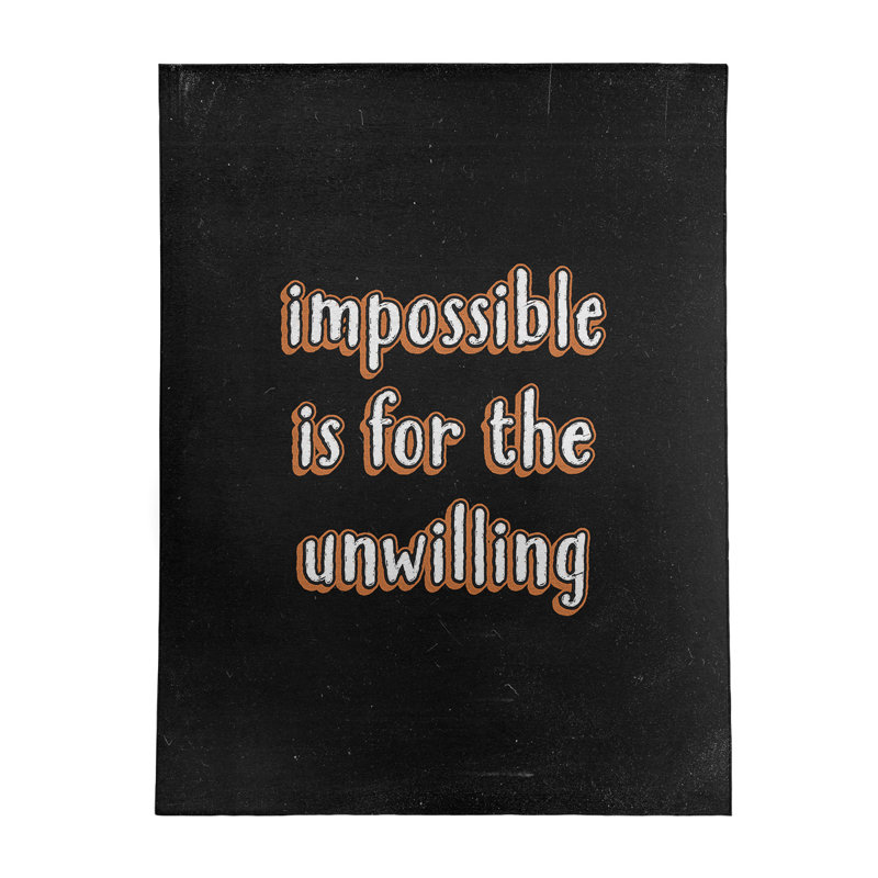 Tapis en poly-chenille style tableau noir impossible, Rectangle 5 pi x 7 pi