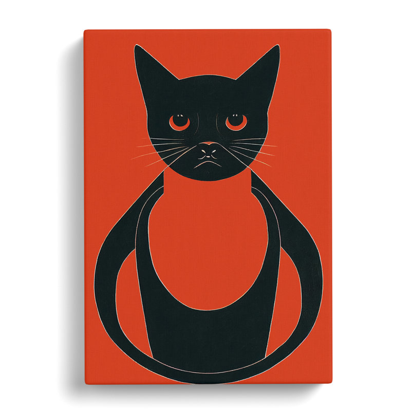 Artful Cat - Wrapped Canvas Print, 50cm H x 35cm W x 3cm D