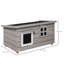 Outdoor Wooden Cat House with Openable Top 87 x 52 x 44 cm Grey