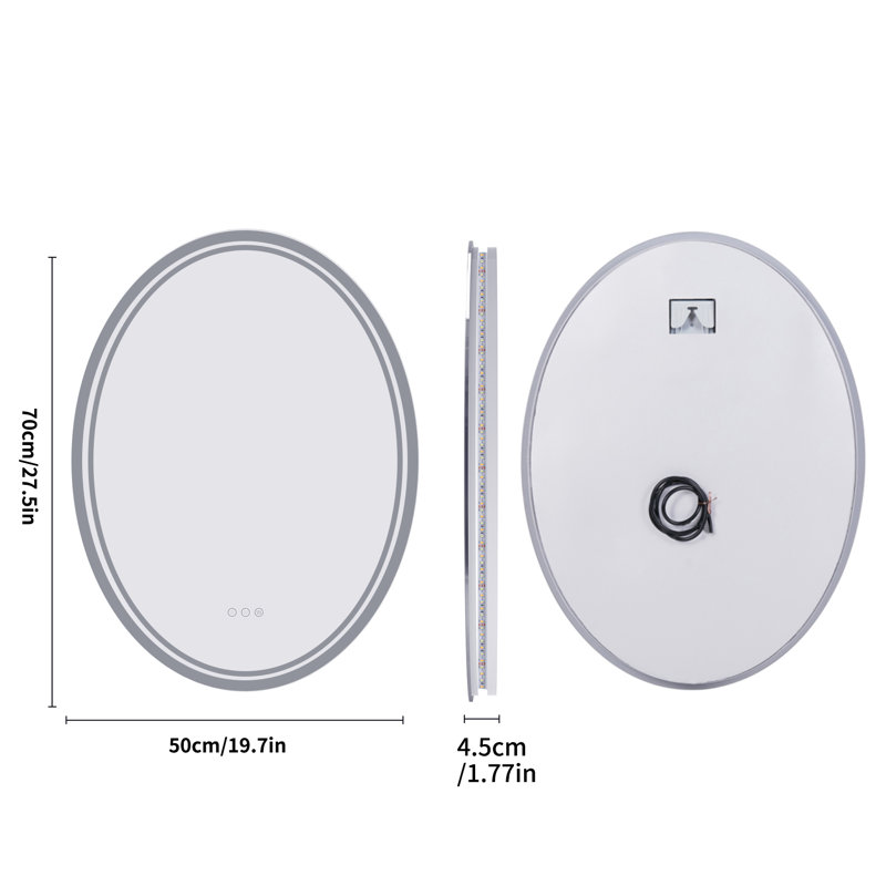 Alayyan Flat Makeup / Shaving Mirror, 70 H x 50 W