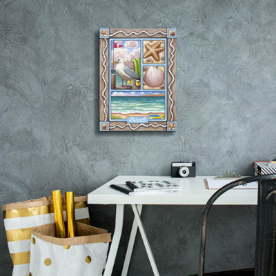 'Beach Seagull' by Cathy Horvath-Buchanan Canvas Wall Art
