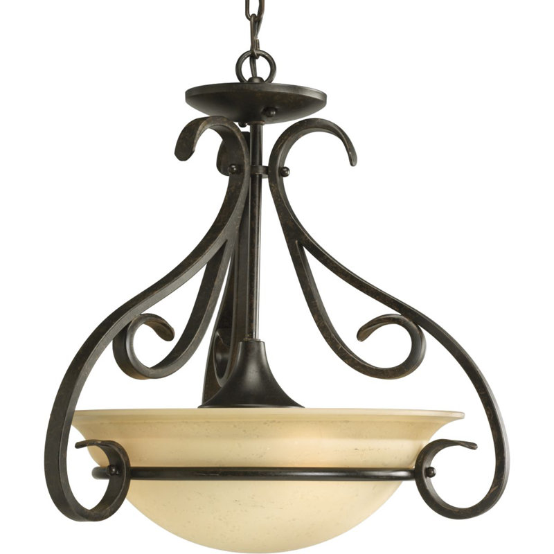 Plafonnier semi-encastré 3 lumières pour cuve unique 18 po Lilly