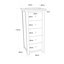Pompey 5 Drawer 45Cm W Solid Wood Tallboy-22181767
