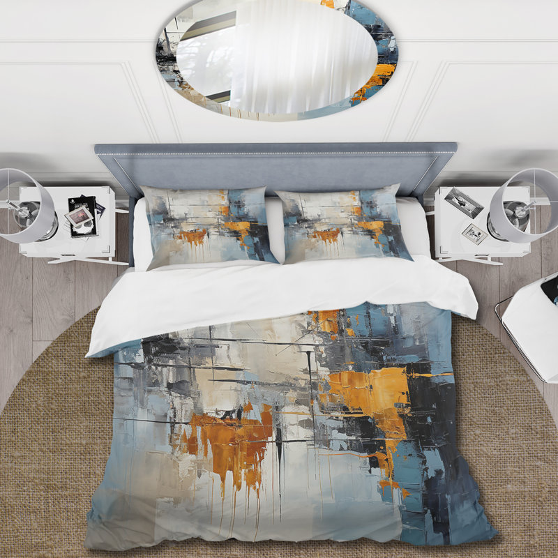 Ensemble de housse de couette Urban Utopia II - Abstract Collages, Housse de couette très grand et 2 très grandes t