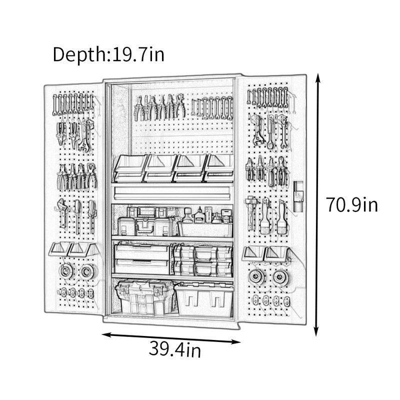 Multi-purpose Garage Lockers, Blue