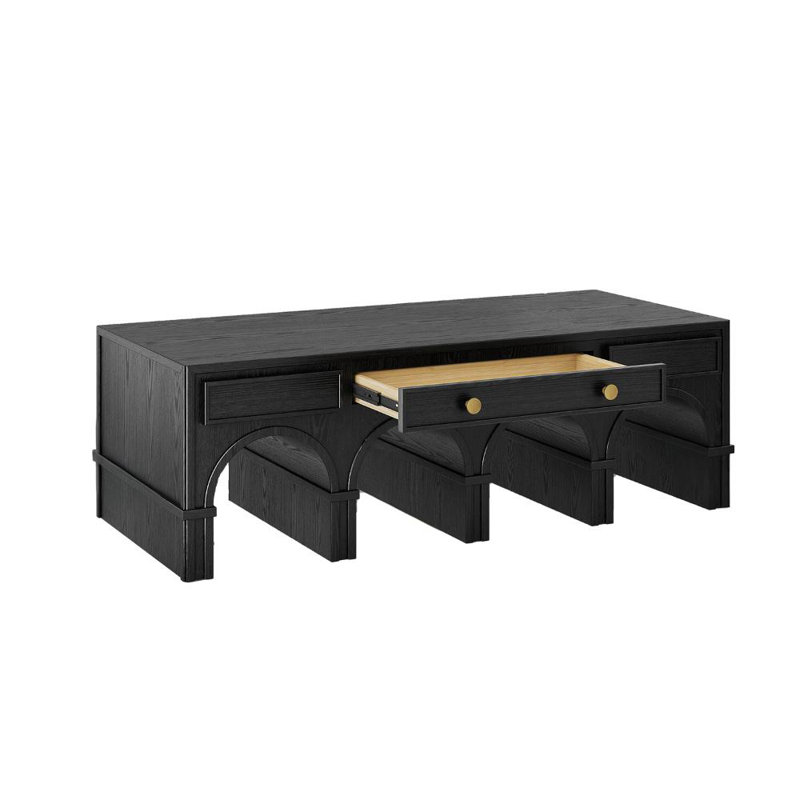 Table basse de style rétro américain, Noir