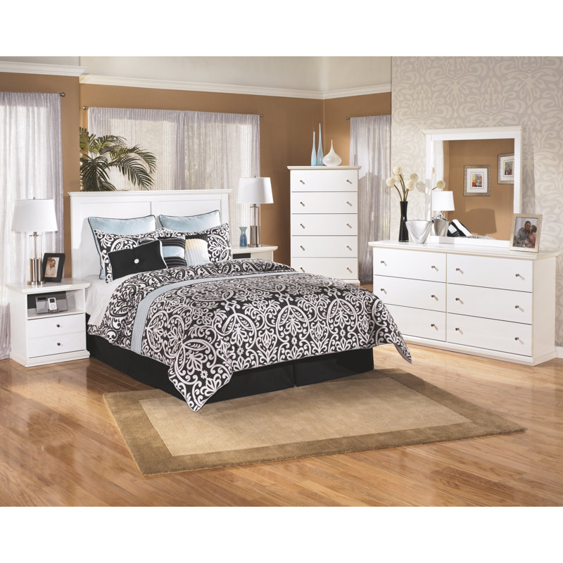 Leanette Commode 5 tiroirs, Blanc