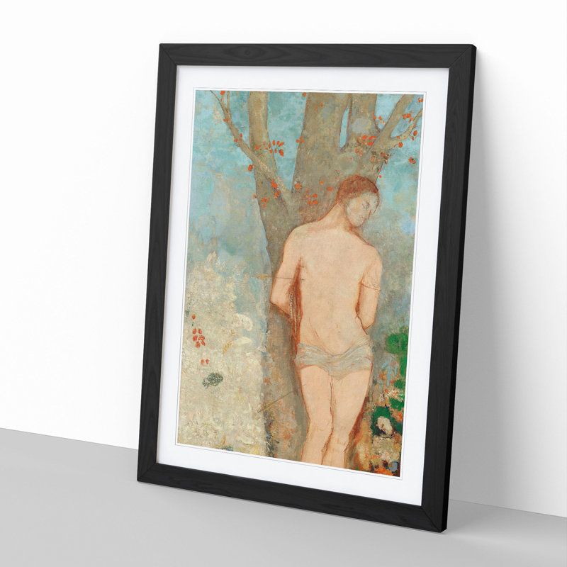 Saint Sebastian by Odilon Redon - Picture Frame Painting, Black Framed, 36cm H x 27cm W x 2cm D