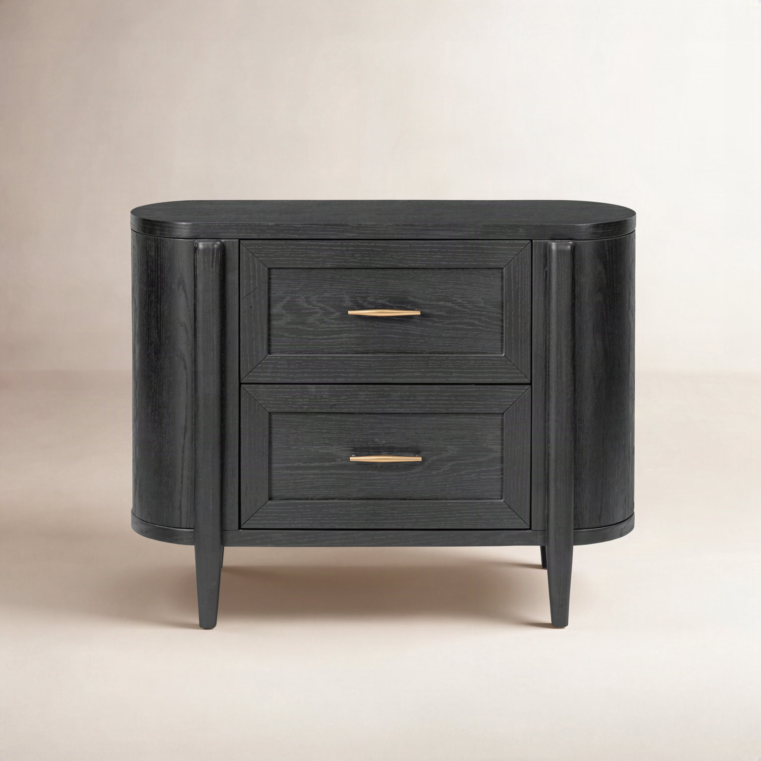 2-Drawer Oak Nightstand
