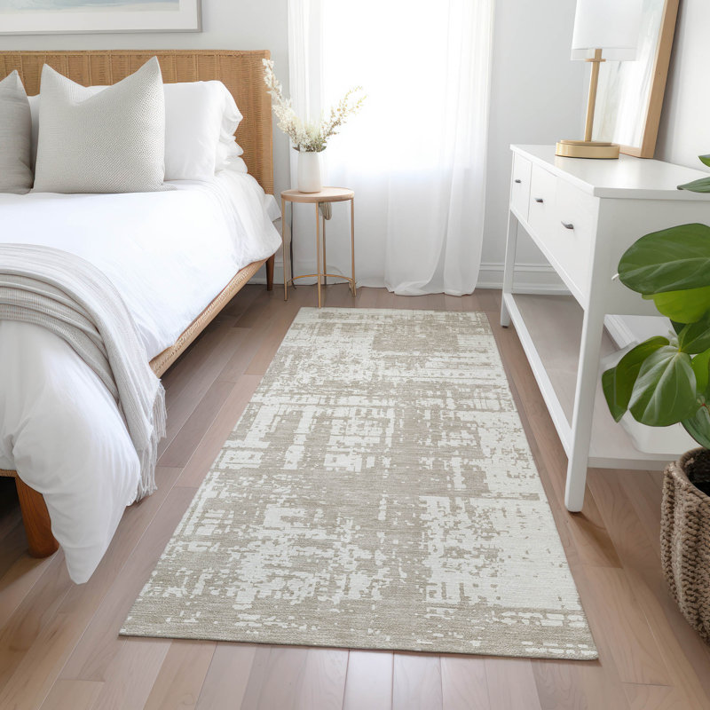 Malek Indoor/Outdoor Area Rug with Non-Slip Backing, Rectangle 5' x 7'6"