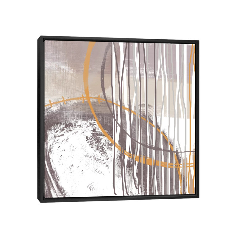 Modern & Contemporary, 18" H x 18" W x 1.5" D, Black Framed Canvas, No Mat