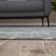 Carina Washable Rugs Striped Design in Grey