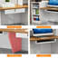 Bureau de réception minimaliste avec tablettes de rangement latérales pour le bureau ou le salon