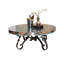 High End Coffee Table Snazzy Scroll Round Hammer Copper Top -1212 Aaa