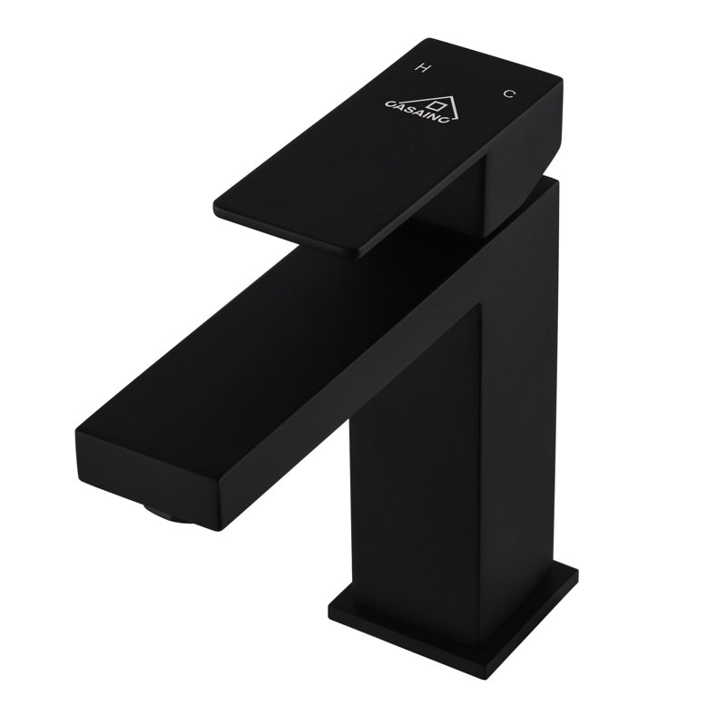 Robinet de salle de bain à un trou, Noir mat