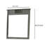 Structure en bois miroir avec une conception à volets et une surface projetée, gris