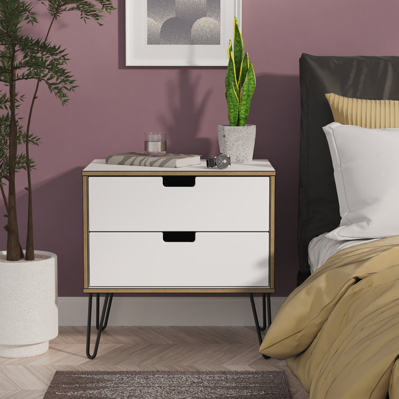 Buldir 58cm W Manufactured Wood Bedside Table