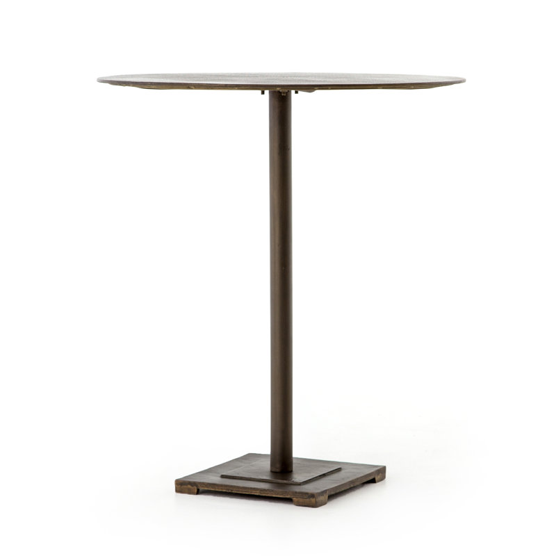 Fannin Round Dining Table, Aged Brass, 36" H x 32" L x 32" W