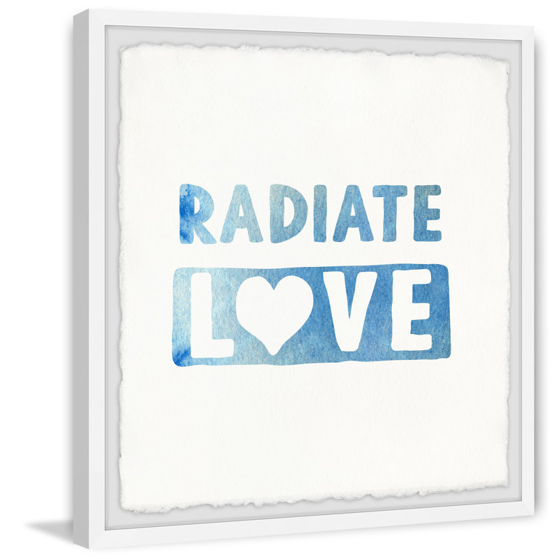 Impression d’art textuel sur papier, « rayate Love », H 12 po x l 12 po x P 1,5 po