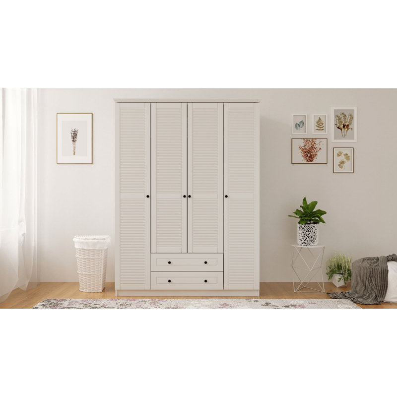 Kaylah 4 Door Manufactured Wood Wardrobe