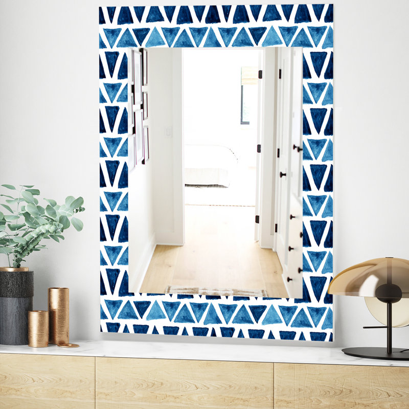 Modern Wall Mirror, 24" H x 32" W, Geometric