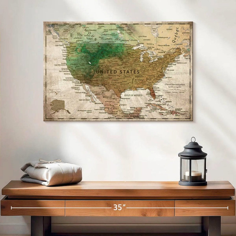 Pin terrestre terre Alvertia, 16" H x 24" W