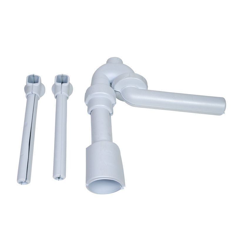 Ensemble complet de couvercle en P en plastique et en laiton Dearborn Safety Series - Drain à grille droite, deux conduites d'alimentation