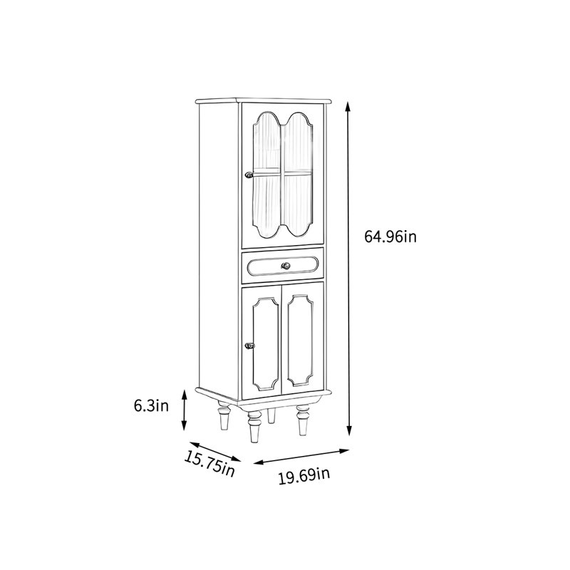 Armoire de rangement de style crème