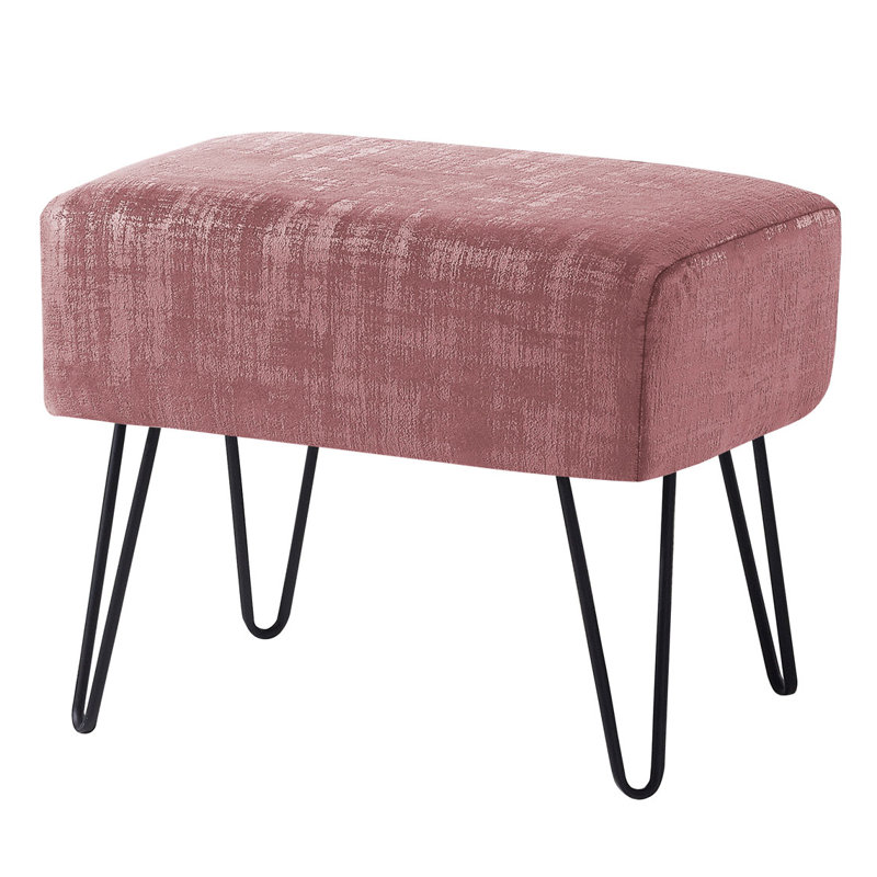 Repose-pieds standard Alegre, Velours rose fanée
