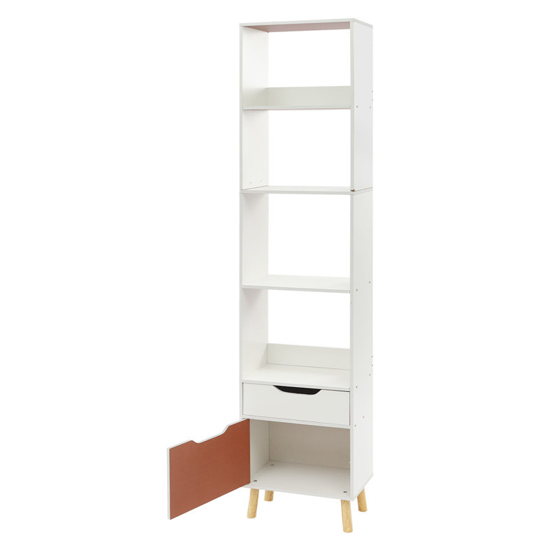 Bibliothèque sur pied 70,9 po H 4 niveaux avec tiroirs