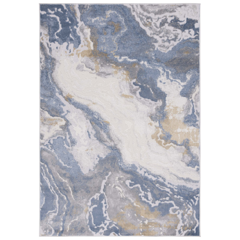 Palma Performance Abstract Rug, Rectangle 5'3" x 7'6"