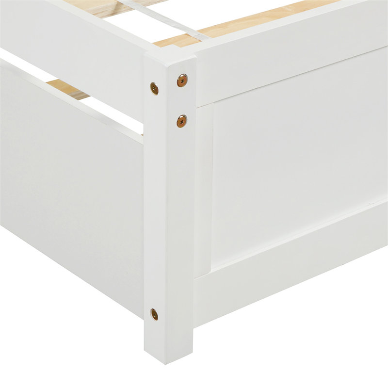 Twin Platform Bed, White