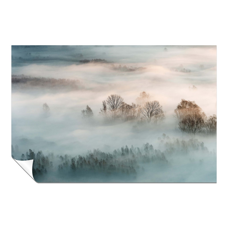 Foggy Winter Morning Sunrise - No Frame Print, 61cm H x 91cm W x 0.5cm D
