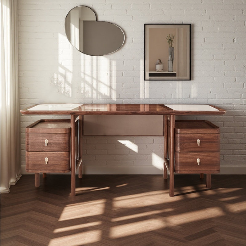 Bureau de style nordique léger et luxueux, H 30,71 po x l 70,87 po x P 32,28 po