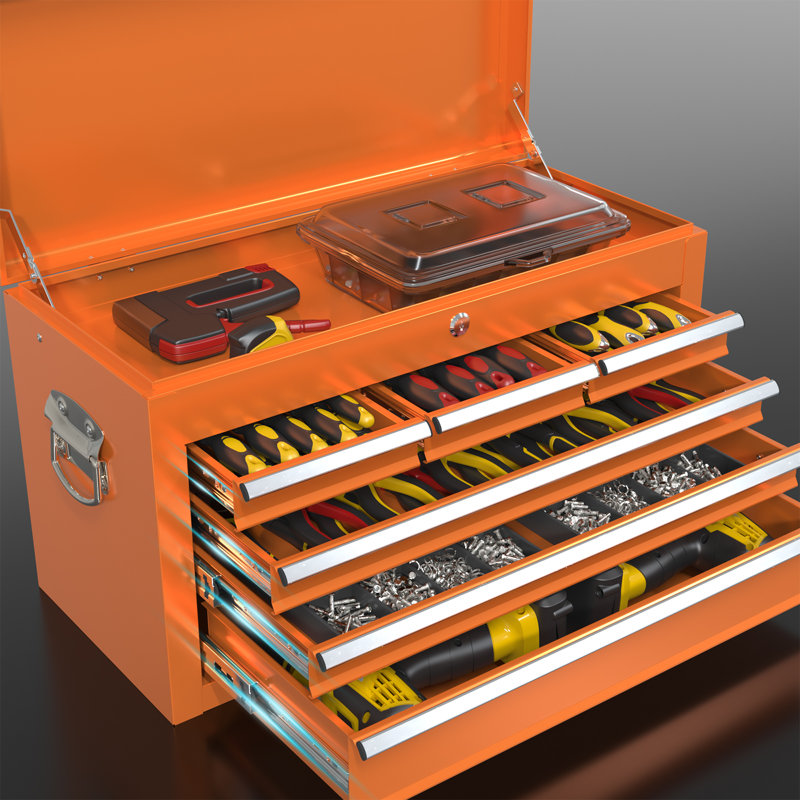 Canisteo 24.4" Tool Box, Orange