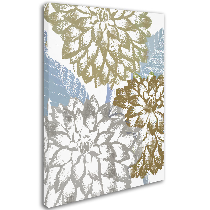 «Jadaya Sea Dahlias II» par Color Bakery, reproduction d'art sur toile tendue, H 19 po x l 14 po x P 2 po