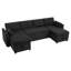 Canapé-lit modulaire moderne en forme de U avec canapé-lit de 107 po avec amplement d'espace de rangement et ports USB pour le salon-1876248350