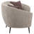 Glynes Upholstered Channel Back Curved Sofa Beige-1594946684