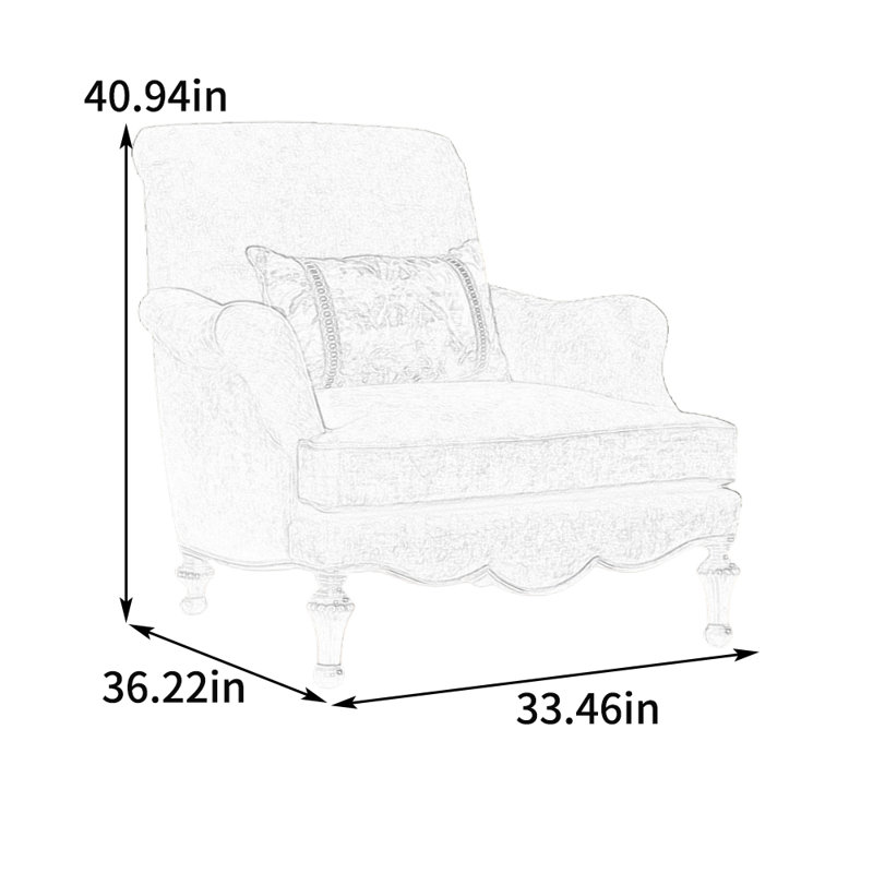 Fauteuil inclinable rembourré en éponge rembourré de style luxueux