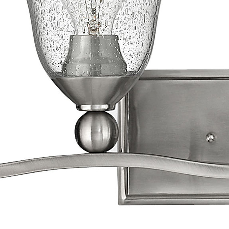 Bolla 4-Light Vanity Light, Olde Bronze, Clear Seedy Glass, Incandescent