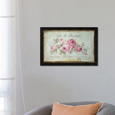 Life Is Beautiful; Live, Love, Laugh by Debi Coules - Painting on Canvas