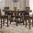 Ferrara Walnut 2-Drawer Counter Height Table