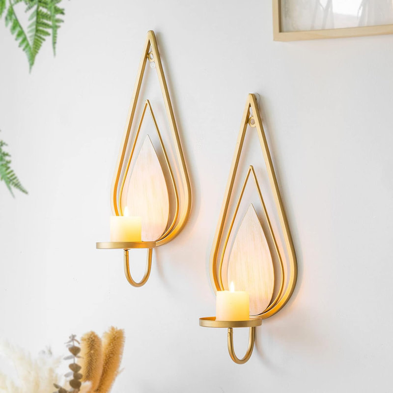 Golden Wall Lamp Candle Holder