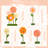 Daisy Felt Table Set - Pink & Orange