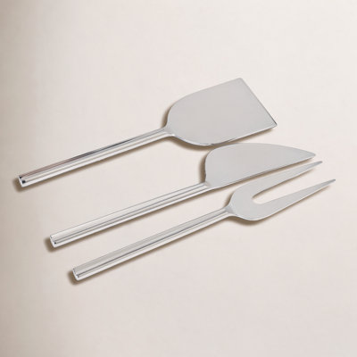 Latis Polished Stainless Steel Cheese Knife Set