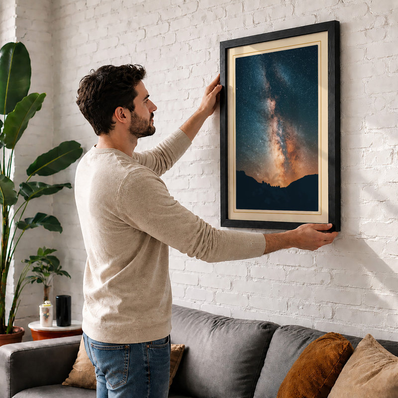 Milky Way Rising Minimalist - Print, Unframed, A3 - 42.0 x 29.7 cm