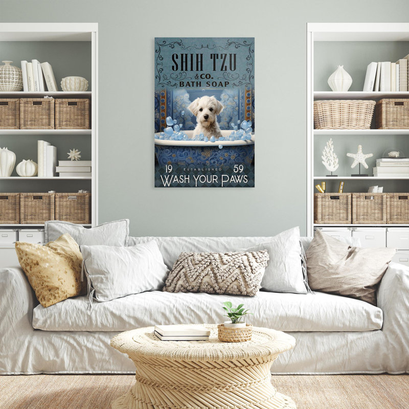 Impression sur toile Lasharee Shih Tzu, H 36 po x l 24 po x P 1,25 po